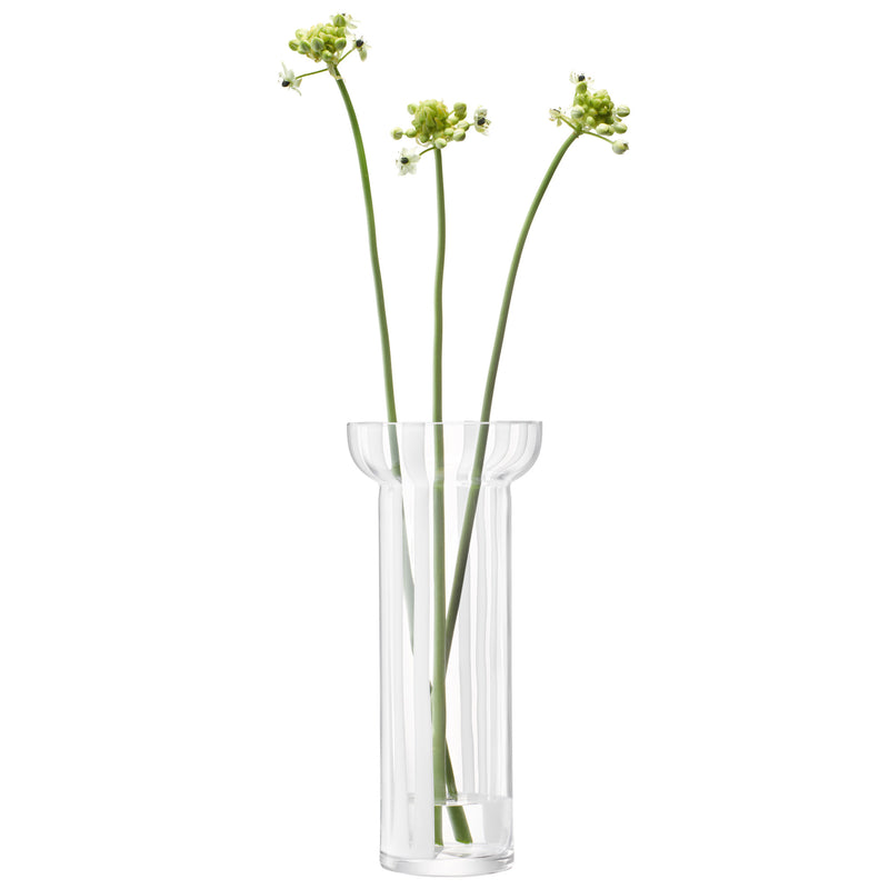 LSA - Stripe Vase H31.5cm White