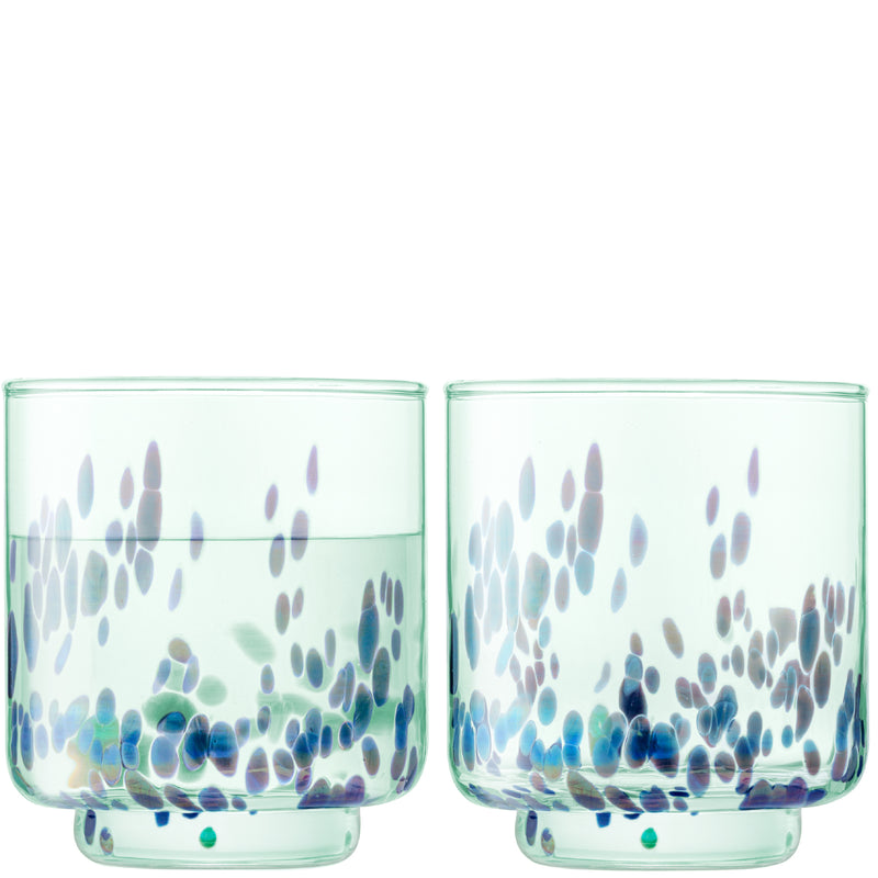 LSA - Sea Glass Tumbler 350ml Ocean Blues x 2