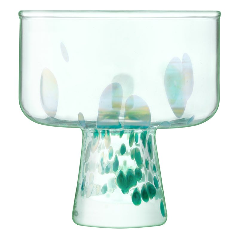 LSA - Sea Glass Saucer/Cocktail Glass 250ml Sea Greens x 2