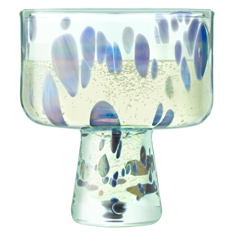 LSA - Sea Glass Saucer/Cocktail Glass 250ml Ocean Blues x 2