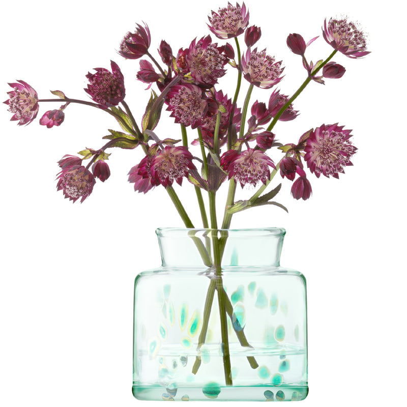 LSA - Sea Glass Tealight Holder/Vase H8cm Sea Greens