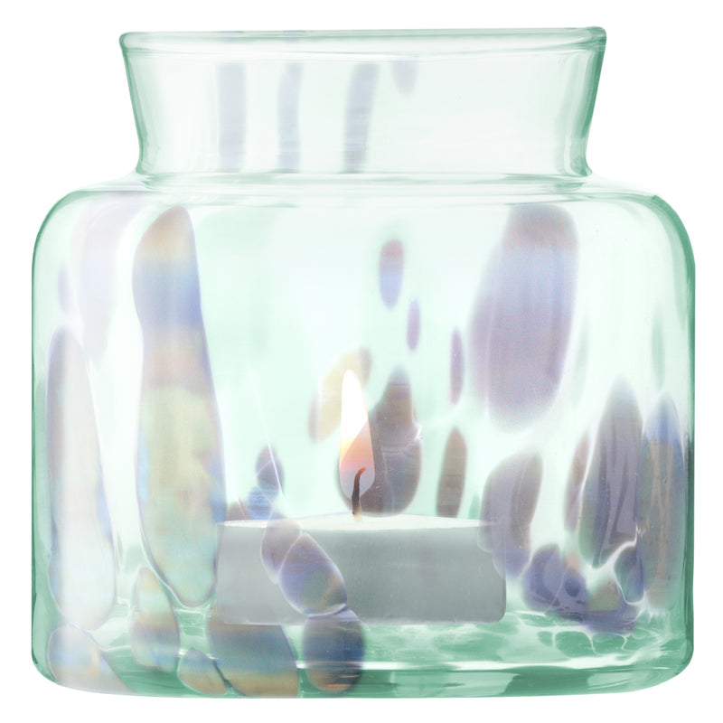 LSA - Sea Glass Tealight Holder/Vase H8cm Ocean Blues