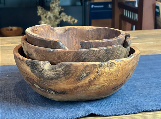 Taylor's Eye Witness - Bowl Set/3 - 9", 8", 7"  Teak Live Edge