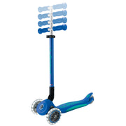 Globber - Primo Foldable Plus Lights | Navy Blue/Emerald Green