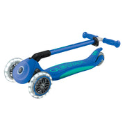 Globber - Primo Foldable Plus Lights | Navy Blue/Emerald Green