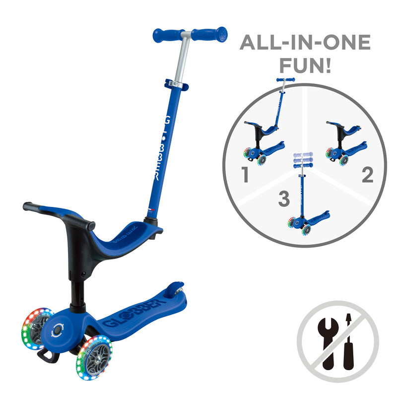Globber - Go|Up Sporty Lights | Blue/Dark Navy Blue