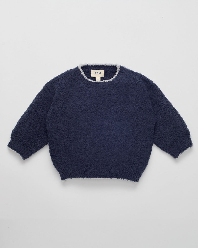 7AM - Boxy Sweater - Navy - 6-9M