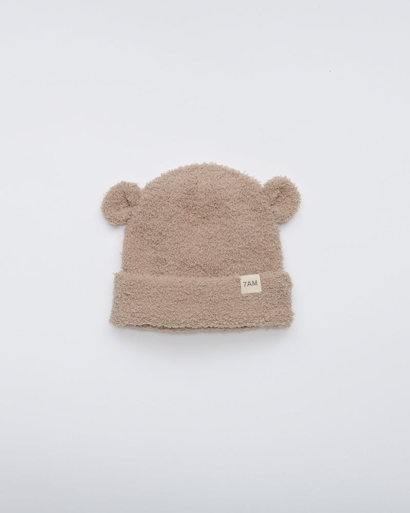 7AM - Bear Beanie - Pecan - 6-18M
