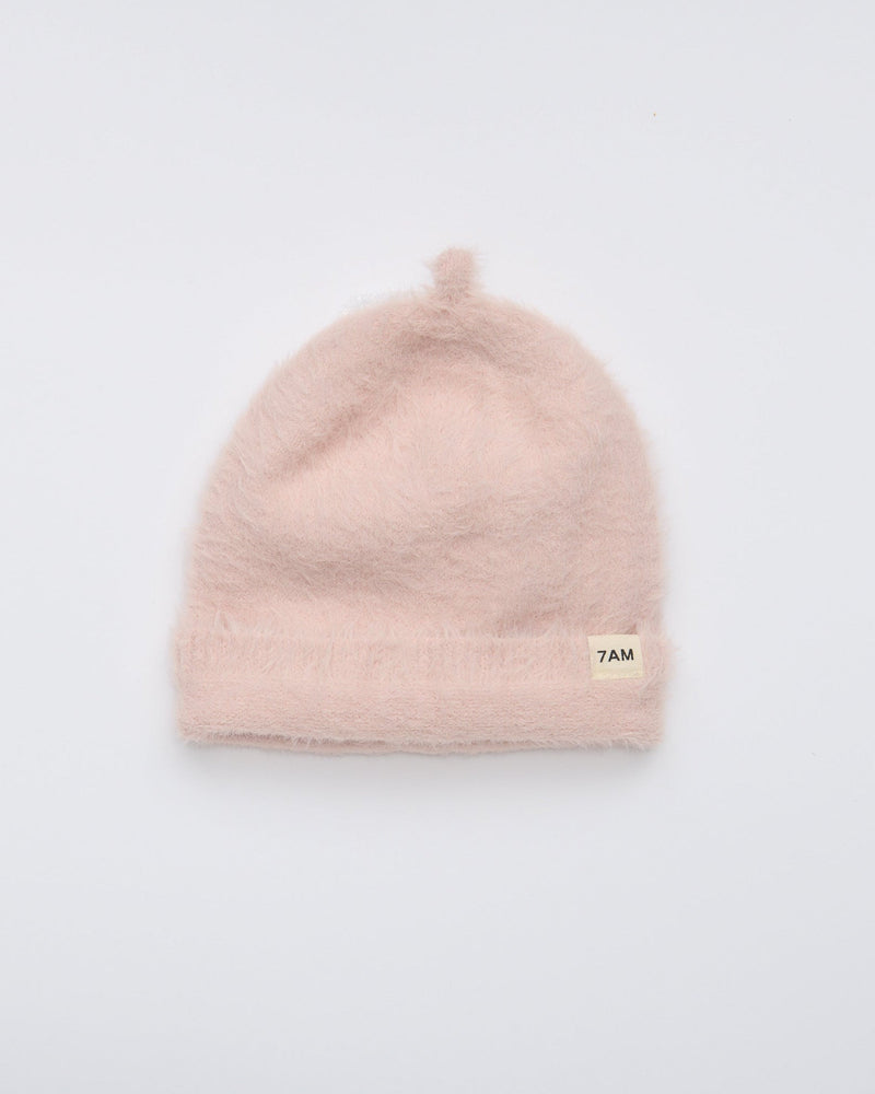 7AM - Furry Beanie - Powder Pink - Kids