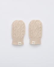 7AM - Cable Chunky Mittens - Wheat - 5-10Y