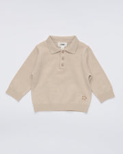 7AM - Polo Sweater - Bisque - 3-6M