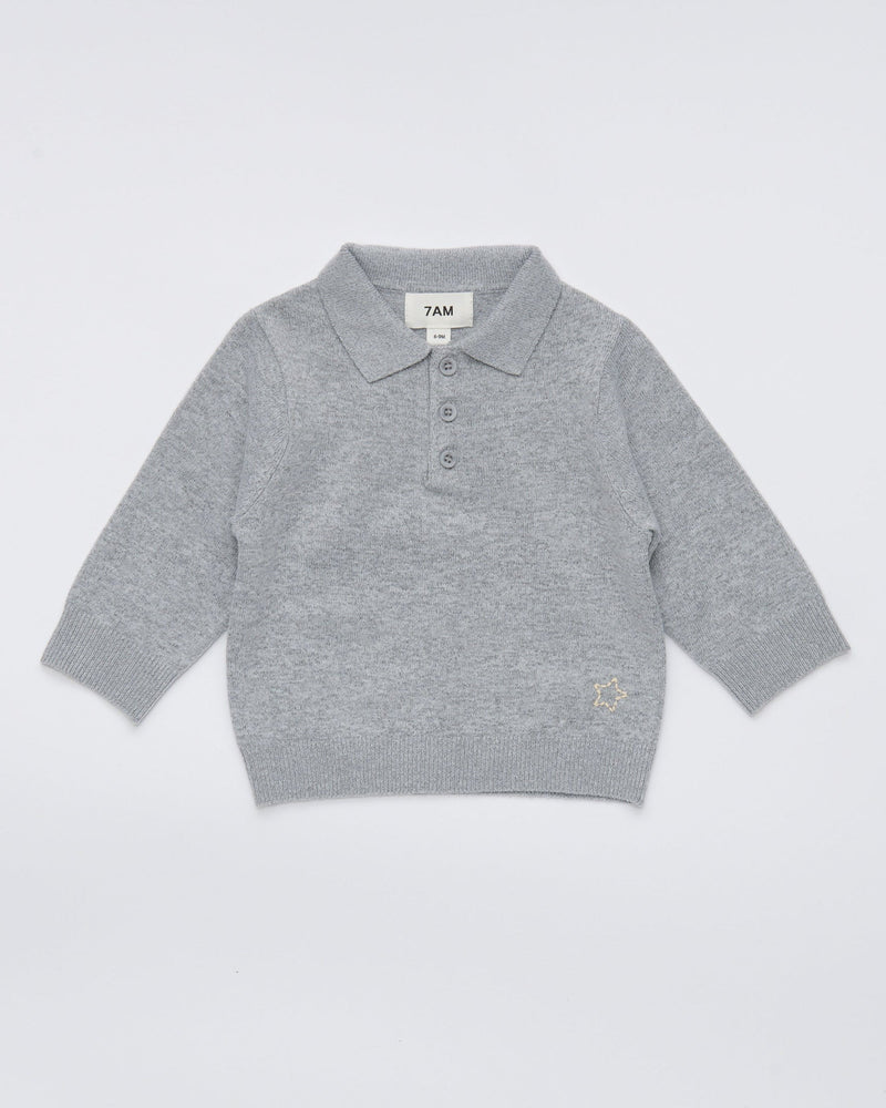 7AM - Polo Sweater - Harbor - 12-24M