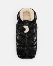 7AM - Blanket 212 Evolution - Black Liquid Shine Arctic White Faux Fur - 6M-4T