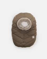 7AM - Car Seat Cocoon - Moss Brown Greige Fur - 0-12M