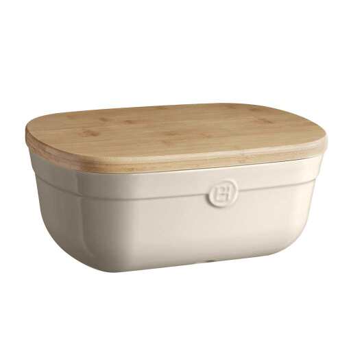 EMILE HENRY - Bread Box, 6.5L/6.9qt, 14x9.8x6.1"/35.5x25x15.5cm, Argile