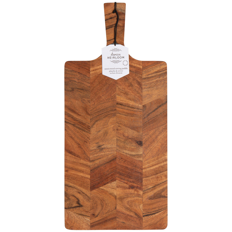 Heirloom - Serve Paddle 20inAcaciaChevron