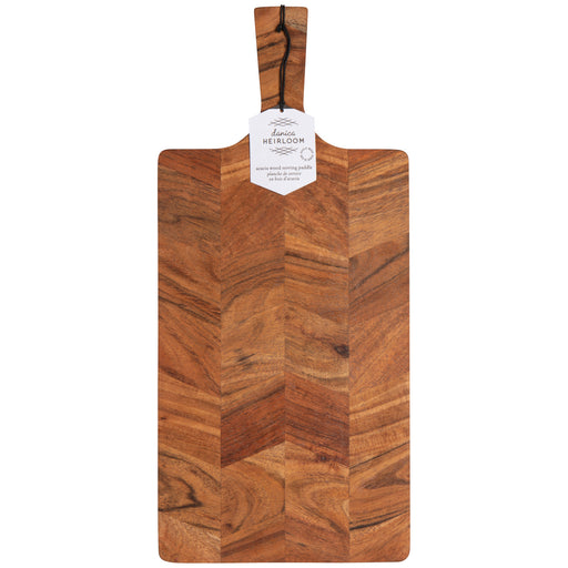 Heirloom - Serve Paddle 20inAcaciaChevron
