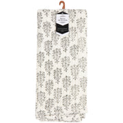 Heirloom - Kitchen Towel Block Print Waffle Blomma | Gray
