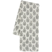 Heirloom - Kitchen Towel Block Print Waffle Blomma | Gray