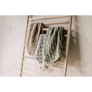 Heirloom - Kitchen Towel Block Print Waffle Blomma | Gray