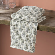 Heirloom - Kitchen Towel Block Print Waffle Blomma | Gray
