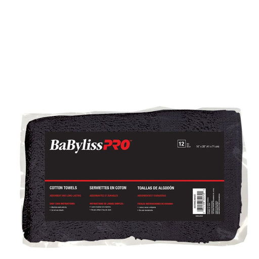 BaByliss - Towel Deluxe Bleach-Proof Black (12-PACK)