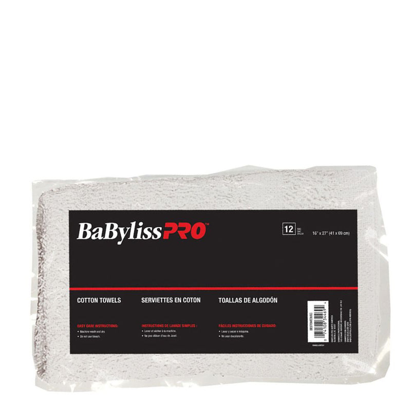 BaByliss - Towel Deluxe White Red Stripes (12-PACK)