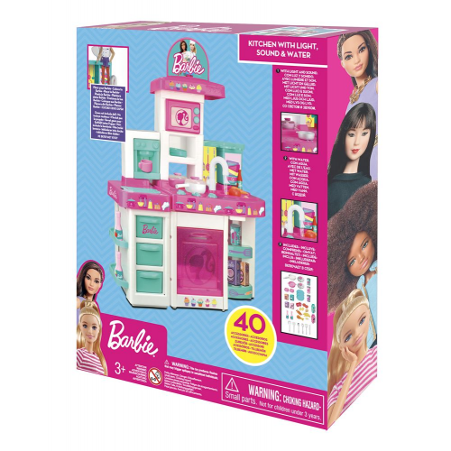 Barbie - Large Kitchen 40-Piece Playset with Lights and Sounds