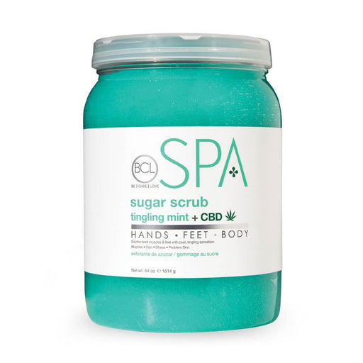 BCL Spa - Sugar Scrub Tingling Mint + CBD | 64 oz