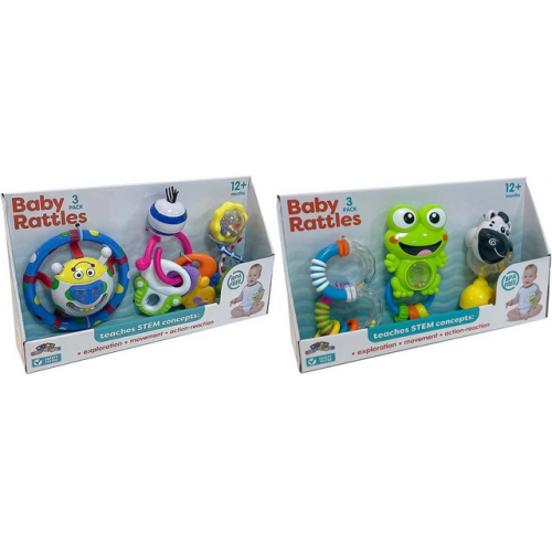 Lollipop - 3PK Baby Rattles Assorted Styles