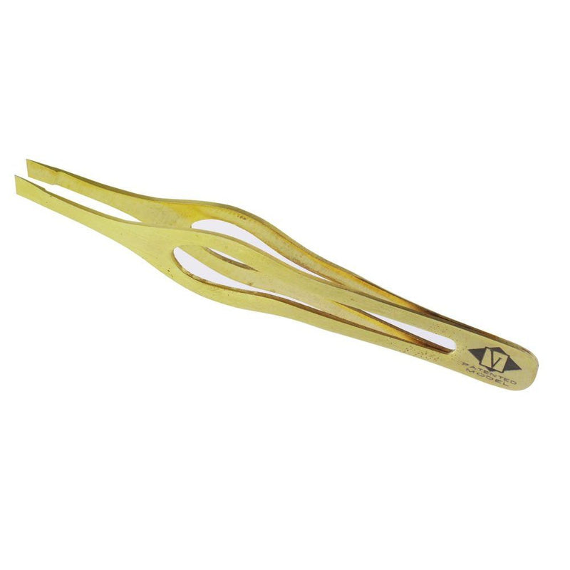 Velona - Slanted Tip Tweezer Ergonomic Gold