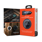 Hypergear - HyperGear Car Charger 5 Port 98W Road Runner 2 Port Front Seat USB-A (18W) USB-C (30W) 3 Port Back Seat USB-A (18W) 2X USB-C (30W & 20W) with 5ft Extended Cable - Black