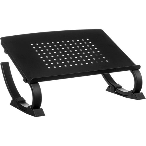 Mount-IT - Mount-It! Laptop Riser / Stand Tilting Vented Steel up to 30Lbs Curved Legs Ergonomic - Black