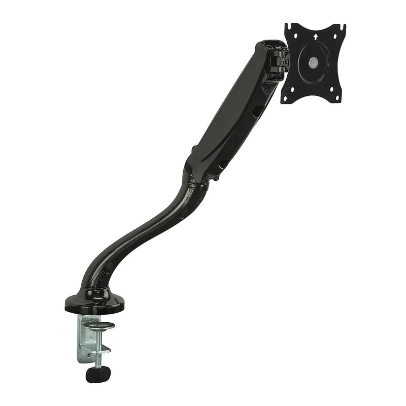 Mount-IT - Mount-It! Single Monitor Mount Desk Clamp Vesa Up to 26lbs Adjust Height up to 13 In Tilting Rotating Heavy Duty Steel Construction