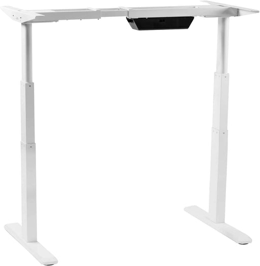 Mount-IT - Mount-It! Sit Stand FRAME ONLY Electric Motorized Height Adjustable Dual Motor LED Touch Control Desk Adjusts from 39In to 67In Height up to 24In - White