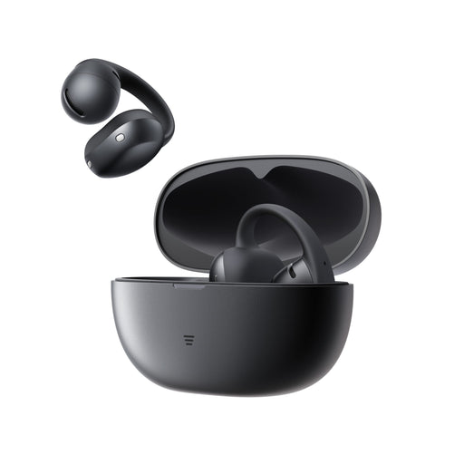 Shokz - Shokz OpenDots Air BLACK True Wireless Earbuds Clip On Nickel Titanium Ultra Lightweight Compact Comfortable Fit Balanced Sound Force Sensor Controls -  IP55 Water Resistant - 36hr Playtime