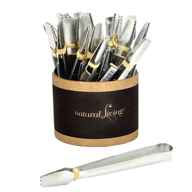Natural Living - Stainless Appetizer Tongs - 24 pc CDU