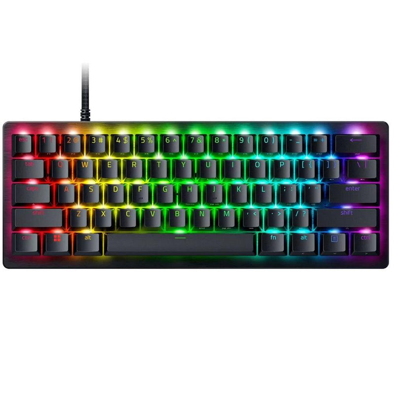 Razer - Gaming Keyboard Wired Huntsman V3 Pro Mini 60% Analog Optical Linear Switches Snap Tap Rapid Trigger Adjustable Actuation Chroma RGB - Black