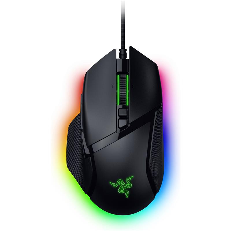 Razer - Gaming Mouse Wired Basilisk V3 35K Ergonomic HyperScroll Tilt Wheel 11 Buttons Focus Pro 35K Optical Sensor Chroma RGB - Black