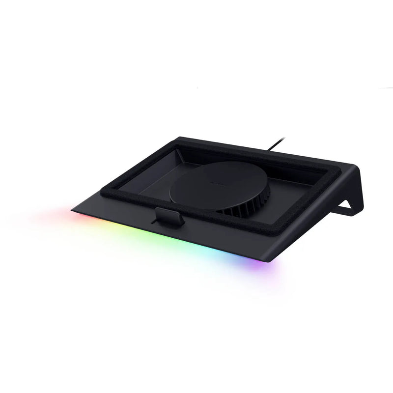 Razer - Laptop Cooling Pad Smart Cooling Stand with Intelligent Fan Control Airtight Pressure Chamber Chroma RGB for 14 to 18 Inch Laptops - Black