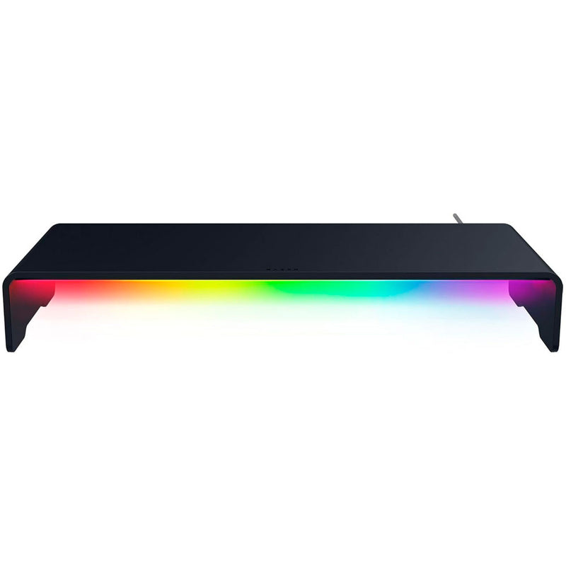 Razer - Monitor Stand Chroma Aluminum Monitor Stand with 4-Port USB-C Hub HDMI 2.0 Chroma RGB - Black