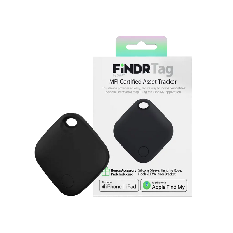 Sway - FINDR Tag MFI Smart Tracking Device - Black