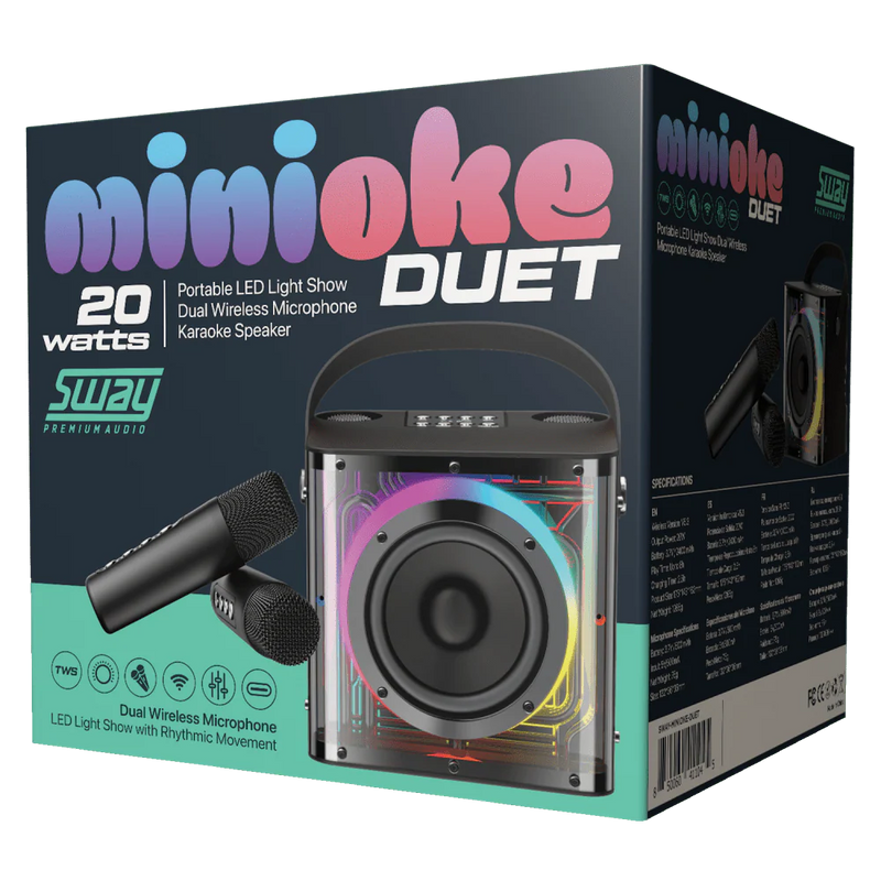 Sway - Speaker Minioke Duet Karaoke with 2 microphones 20 watt and LED