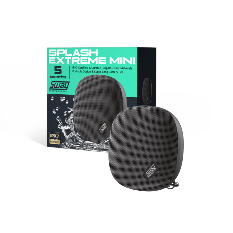 Sway - Speaker Splash Extreme Mini IPX7 Portable - Black