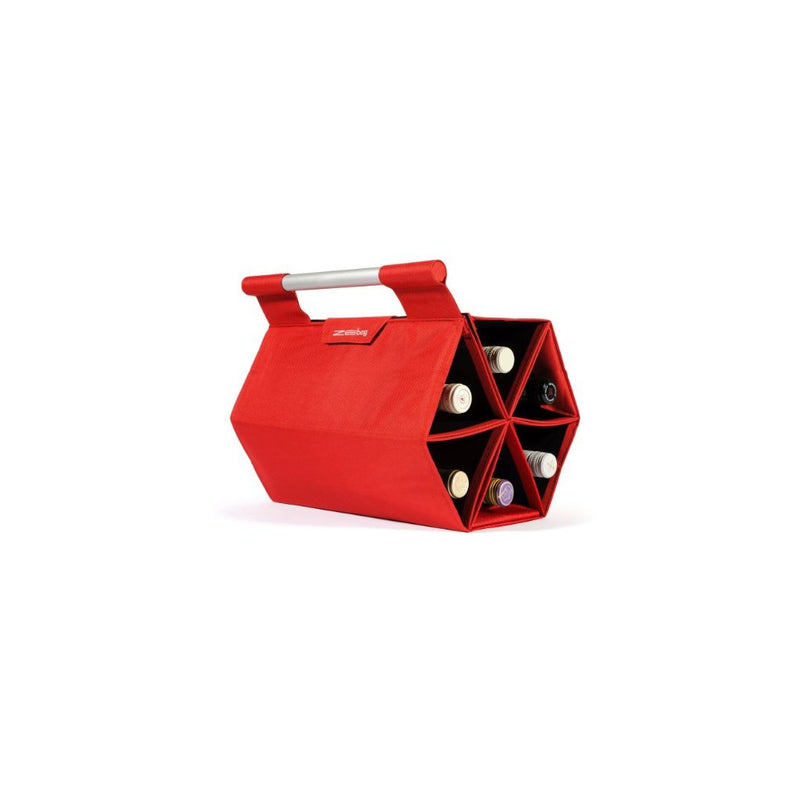 Brilliant - Zebag 6-Bottle Wine Bag, Red