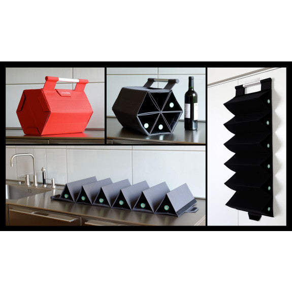 Brilliant - Zebag 6-Bottle Wine Bag, Red