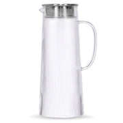 Brilliant - Ribbed Clear Pitcher with Lid 1.5 L
