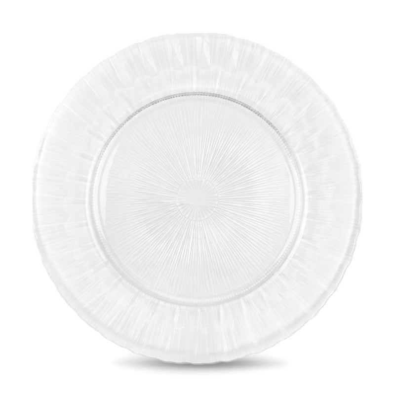 Brilliant - Scallop Glass Charger Plate 33 cm, Set of 4