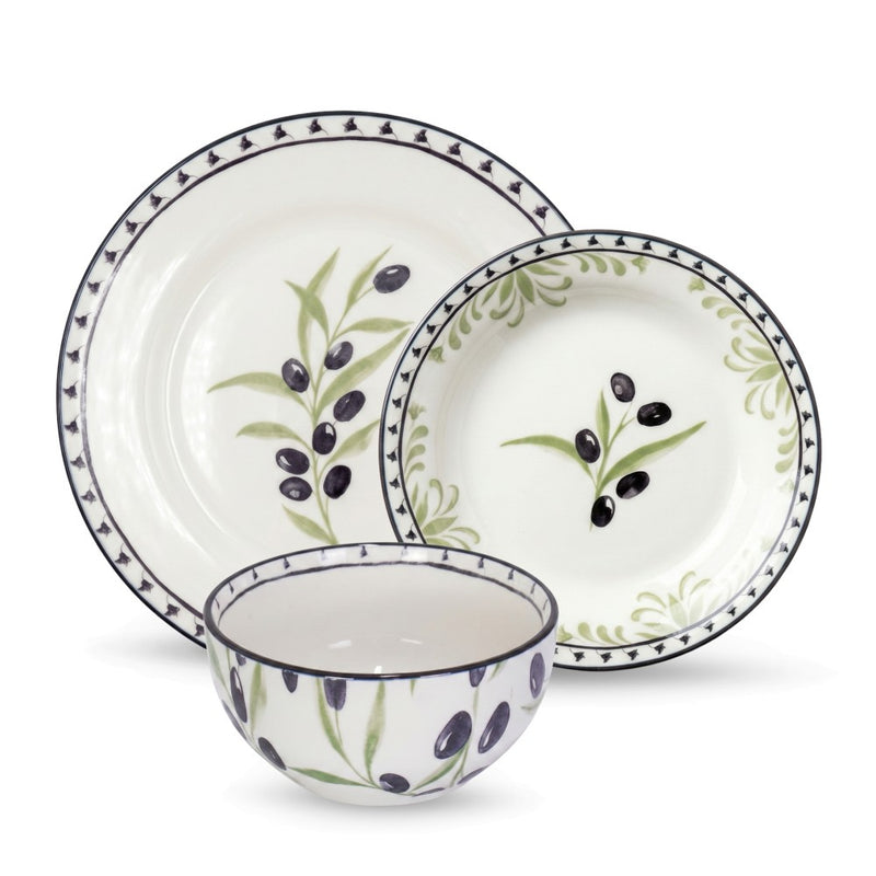 Brilliant - Olivio Bleu 12 Piece Dinnerware Set, Service for 4