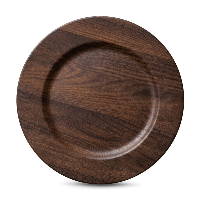 Brilliant - Walnut Wood Charger Plate 33 cm, Set of 4